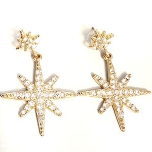 Crystal North Star Earrings